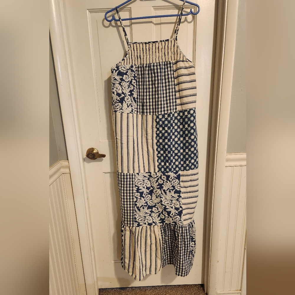 Universal Threads Patchwork Maxi Dress, Size M - image 1